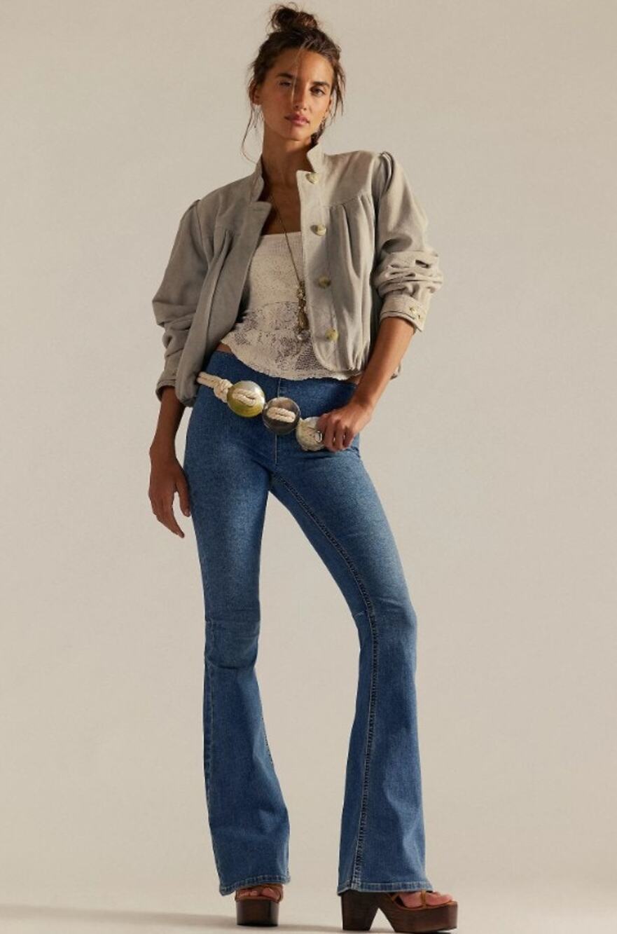 We the Free Penny Pull On Flare Jeans, Size 28